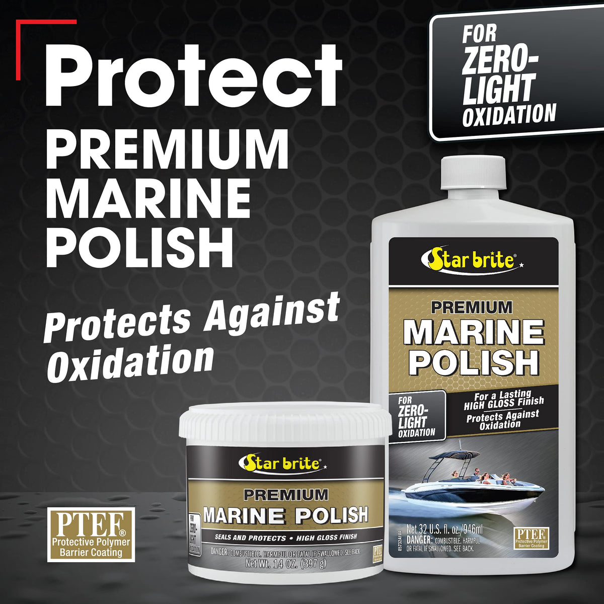 STAR BRITE 085716PW STAR BRITE Premium Marine Polish, Maximum UV Protection & High Gloss Finish