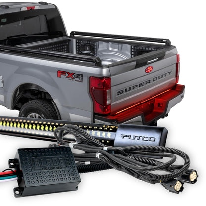Putco 9202960-11 Putco 60" Blade LED Tailgate Light Bar Red/Amber/White LEDs LEDs & Plug-N-Play Quick Connect Harness - Fits Ford F250/F350 2020-2022