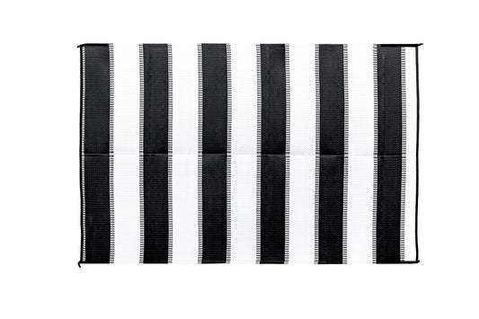 CAMCO 42873 Camco 42873 Awning Leisure Mat-Charcoal Stripe 6' X 9'