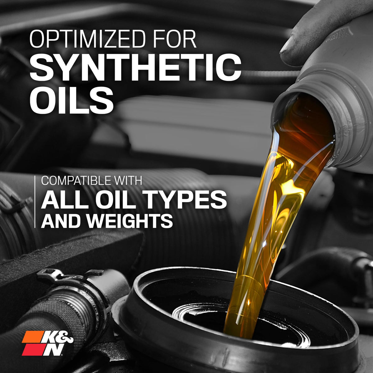 K&N FILTER HP-1001 K&N Oil Filter: 20,000 Mile Engine Protection with Wrench Off Nut, HP-1001