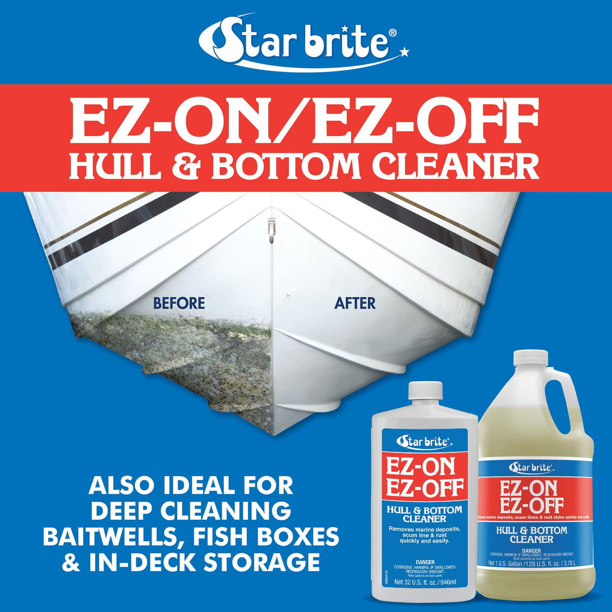 STAR BRITE 092800 STAR BRITE EZ-ON EZ-OFF Hull & Bottom Cleaner 1 Gallon