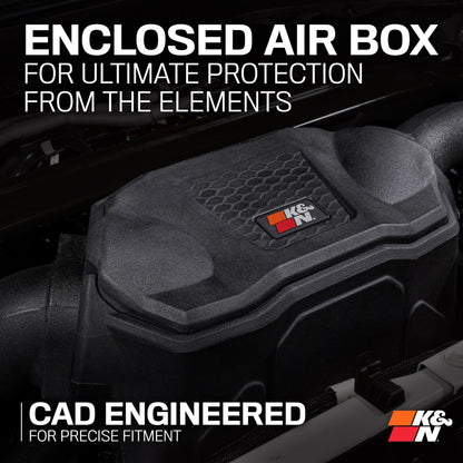 K&N FILTER 63-2622 K&N Cold Air Intake System: High-Flow Air Filter, Increase Performance & Towing: Compatible with 2020-2025 Ford/Lincoln: Explorer, Avitor, 63-2622