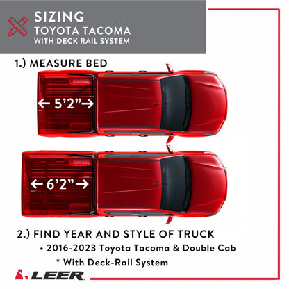 LEER 631346 LEER HF350M 3-Panel Folding Tonneau Cover, Fits 2024-2026 Toyota Tacoma with 6'2" Truck Bed