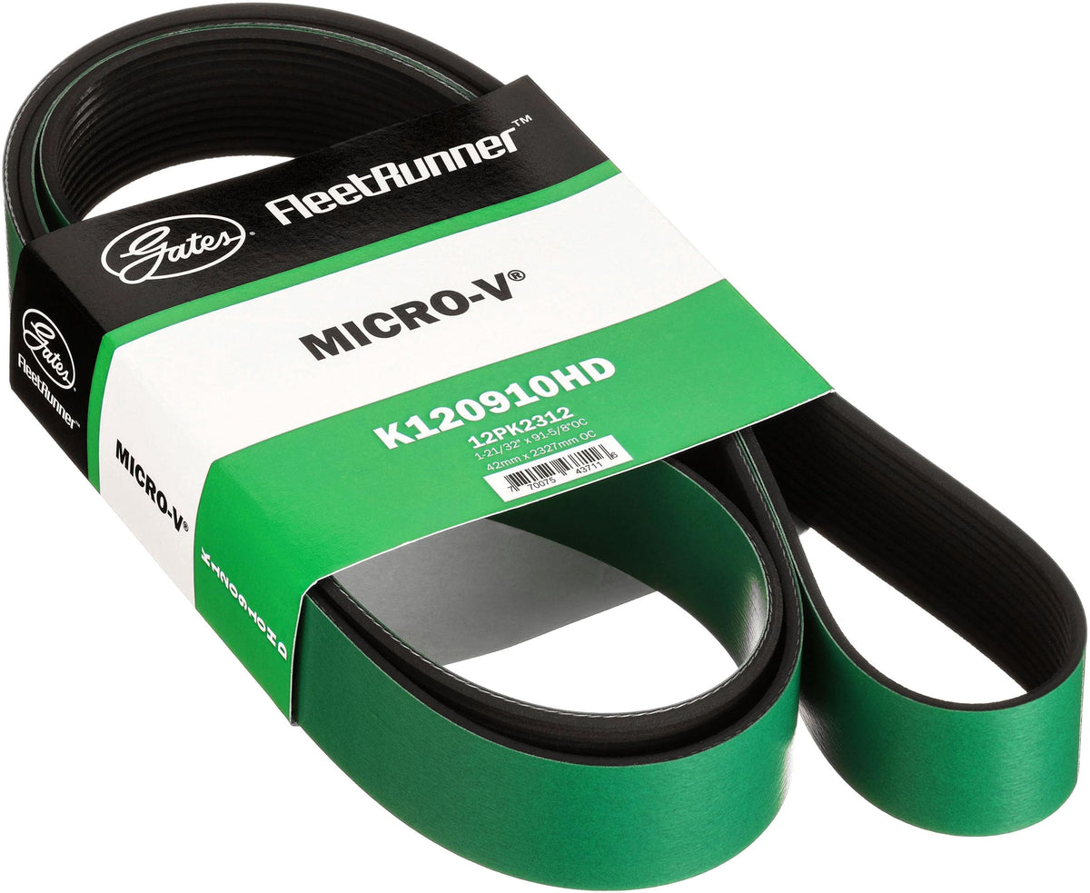 Gates K120910HD FleetRunner Micro-V Serpentine Drive Belt