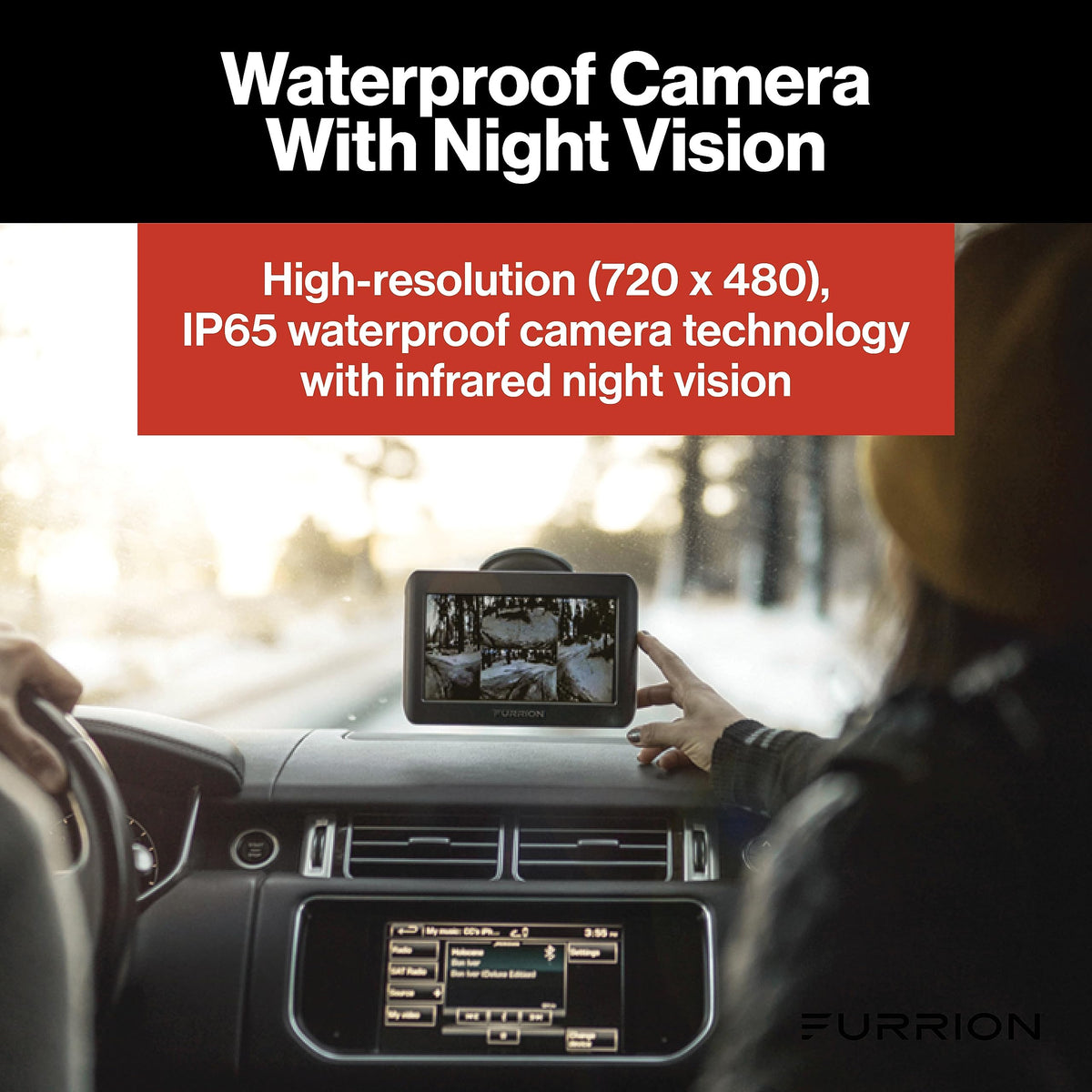 FURRION LLC FOS05TASM Furrion Vision S Wireless RV Backup Camera System with 5-Inch Monitor, 1 Rear, Infrared Night Vision, Wide-Angle View, Hi-Res, Waterproof - FOS05TASM
