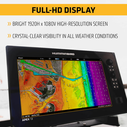 HUMMINBIRD 411500-1VXCHO Humminbird APEX 16 VX CHO GPS Fish Finder with LakeMaster and CoastMaster VX Maps and MEGA Side Imaging+ (Control Head Only)