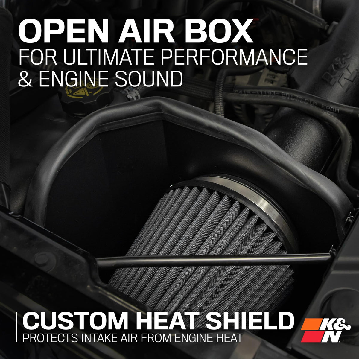 K&N FILTER 30-3082 K&N Cold Air Intake System: Dry-Flow Air Filter, Increase Performance & Towing: Compatible with 2014-2020 Chevy/GMC/Cadillac Silverado 1500, Suburban, Tahoe, Sierra 1500, Yukon, Escalade, 30-3082