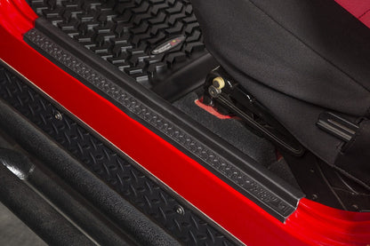 RUGGED RIDGE 11216.22 Rugged Ridge All-Terrain Entry Guards for Jeep Wrangler TJ/LJ - No Drill Required - Black Thermoplastic - Fits 1997–2006 Wrangler TJ & 2004–2006 Wrangler LJ - 2-Piece Set