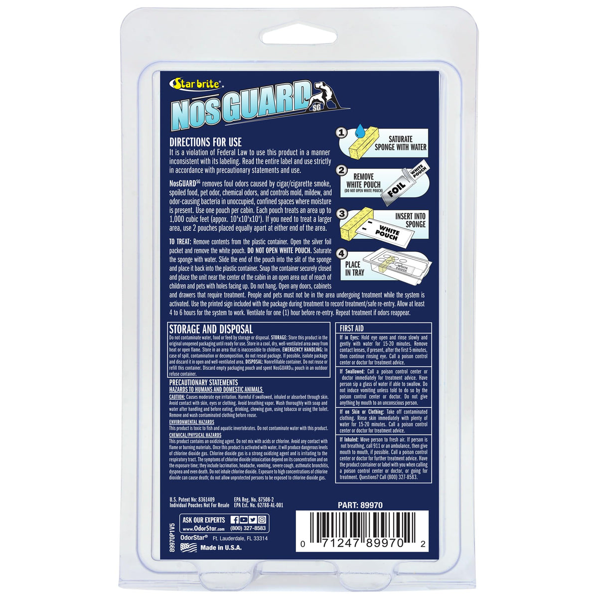 STAR BRITE 089970 STAR BRITE Nos Guard SG Mold/Mildew Odor Control, Slow Release
