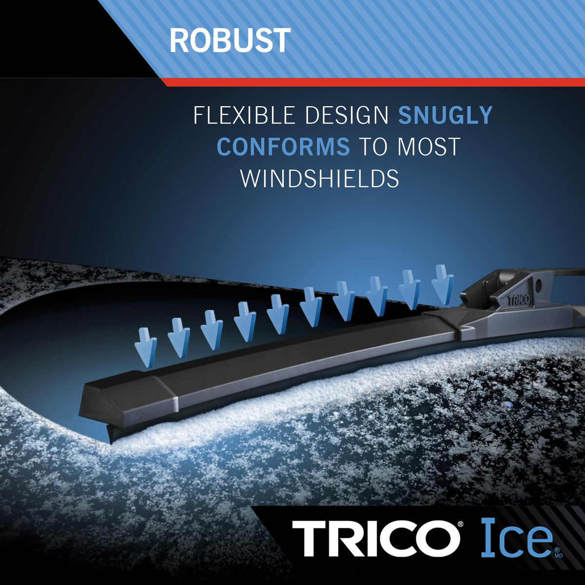 TRICO 35-130 TRICO ICE Wiper Blade 13 inch Fits Select Honda, Hyundai, Toyota, Nissan, Ford, Chevrolet, Jeep, Kia, Buick, GMC, Fiat, Suzuki, Model Years (35-130)