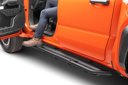 GO RHINO DT4432T Go Rhino Dominator Xtreme DT Sidesteps & Brackets | Cab Length, Mild Steel, Textured Black | DT4432T | Fits 2024 Toyota Tacoma Double Cab