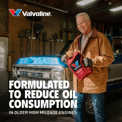 VALVOLINE 881161 Valvoline High Mileage with MaxLife Technology 10W-30 Synthetic Blend Motor Oil 5 Quart