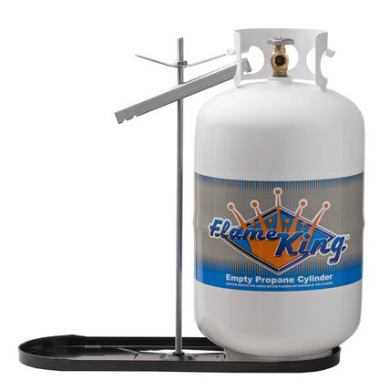 FLAME KING KT30MNT Flame King Dual RV Propane Tank Cylinder Rack for RVs and Trailers for 30lb Tanks - KT30MNT (Tanks Sold Separately), Black
