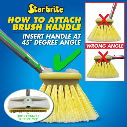 STAR BRITE 040161 STAR BRITE Deluxe Soft Wash 8" Brush Head with Bumper, Dual Connections