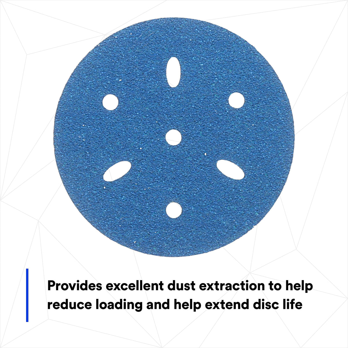 3M 36142 3M Hookit Blue Abrasive Disc, 321U, 36142, 3 in, 80+ Grade, Multi-Hole