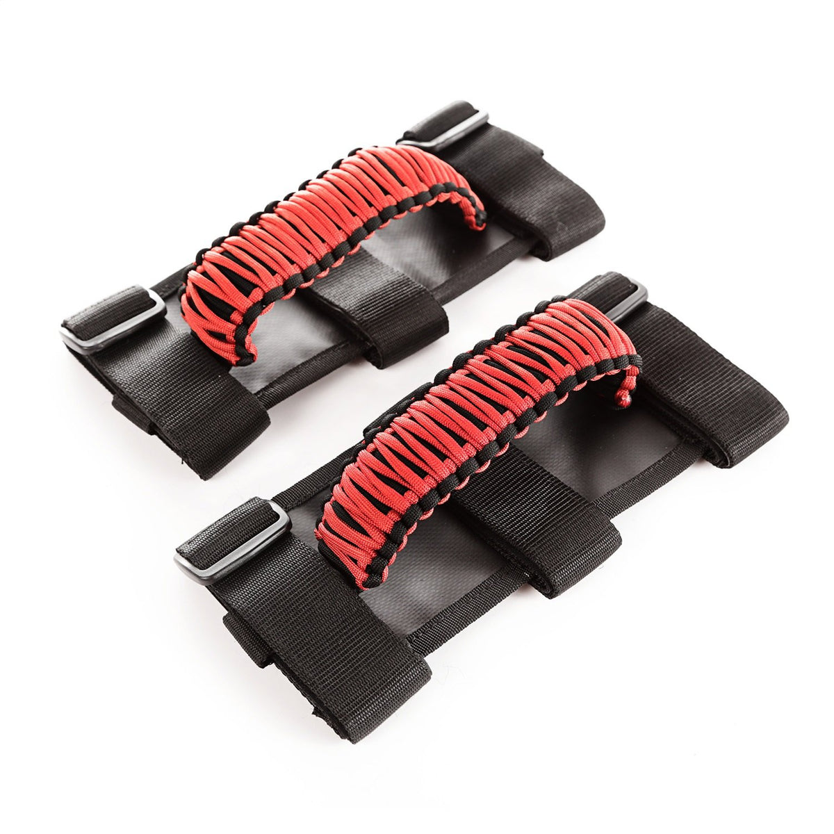 RUGGED RIDGE 13505.31 Rugged Ridge 13505.31 Grab Handle Kit, Paracord, Red/Black; 55-Current Jeep CJ/Wrangler/Gladiator