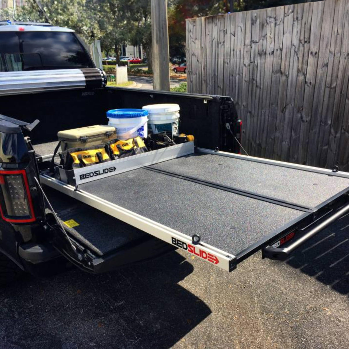 BEDSLIDE BSA-DK Bedslide Bedbin Deck Divider Truck Bed Organizer, Storage Bin Insert, Separate and Organize Gear, Additional 7x44 Inches of Space, Silver