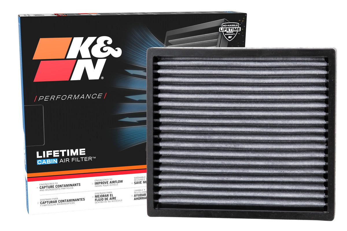K&N FILTER VF2000 K&N LIFETIME Cabin Air Filter: Washable, Clean Air for your Cabin, VF2000