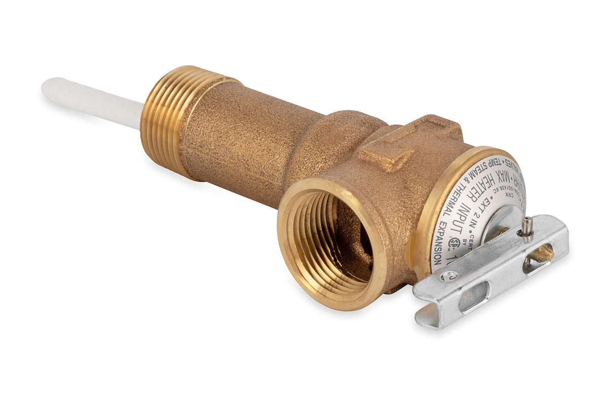 CAMCO 10493 Camco 10493 3/4" Temperature and Pressure Relief Valve with 4" Epoxy-Coated Probe - Extended Shank