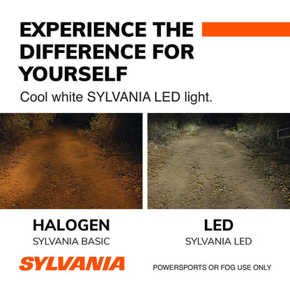 SYLVANIA H11SL.BX2 Sylvania H11 LED Powersport Headlight Bulbs for Off-Road Use or Fog Lights - 2 Pack