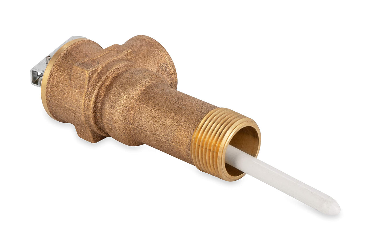 CAMCO 10493 Camco 10493 3/4" Temperature and Pressure Relief Valve with 4" Epoxy-Coated Probe - Extended Shank
