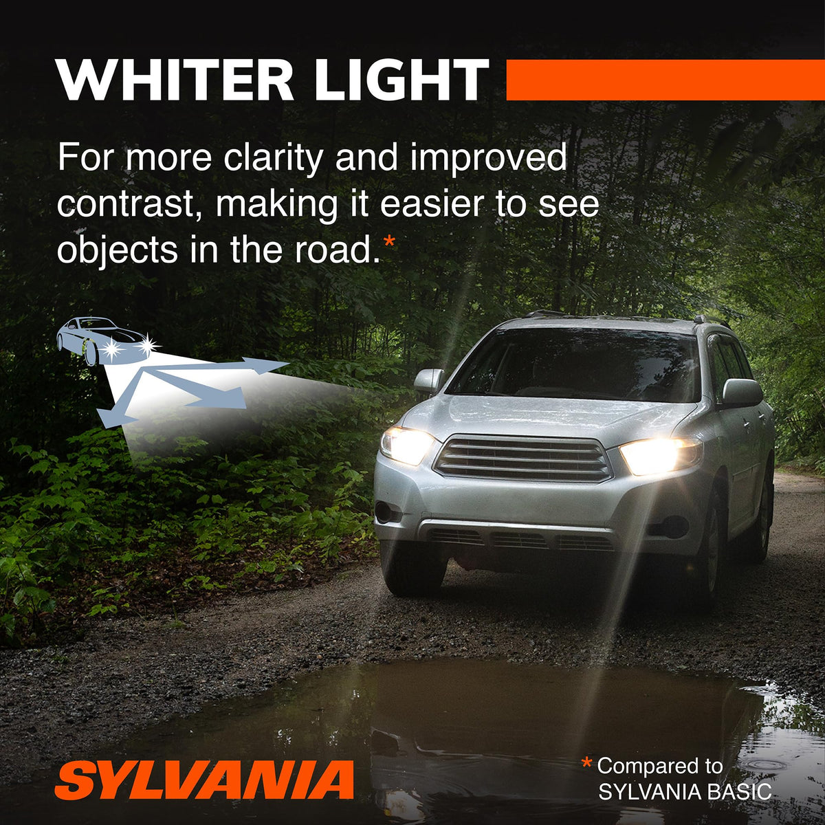 SYLVANIA H13ST.BP SYLVANIA H13 SilverStar Halogen Headlight Bulb, High or Low Beam, 1 Bulb