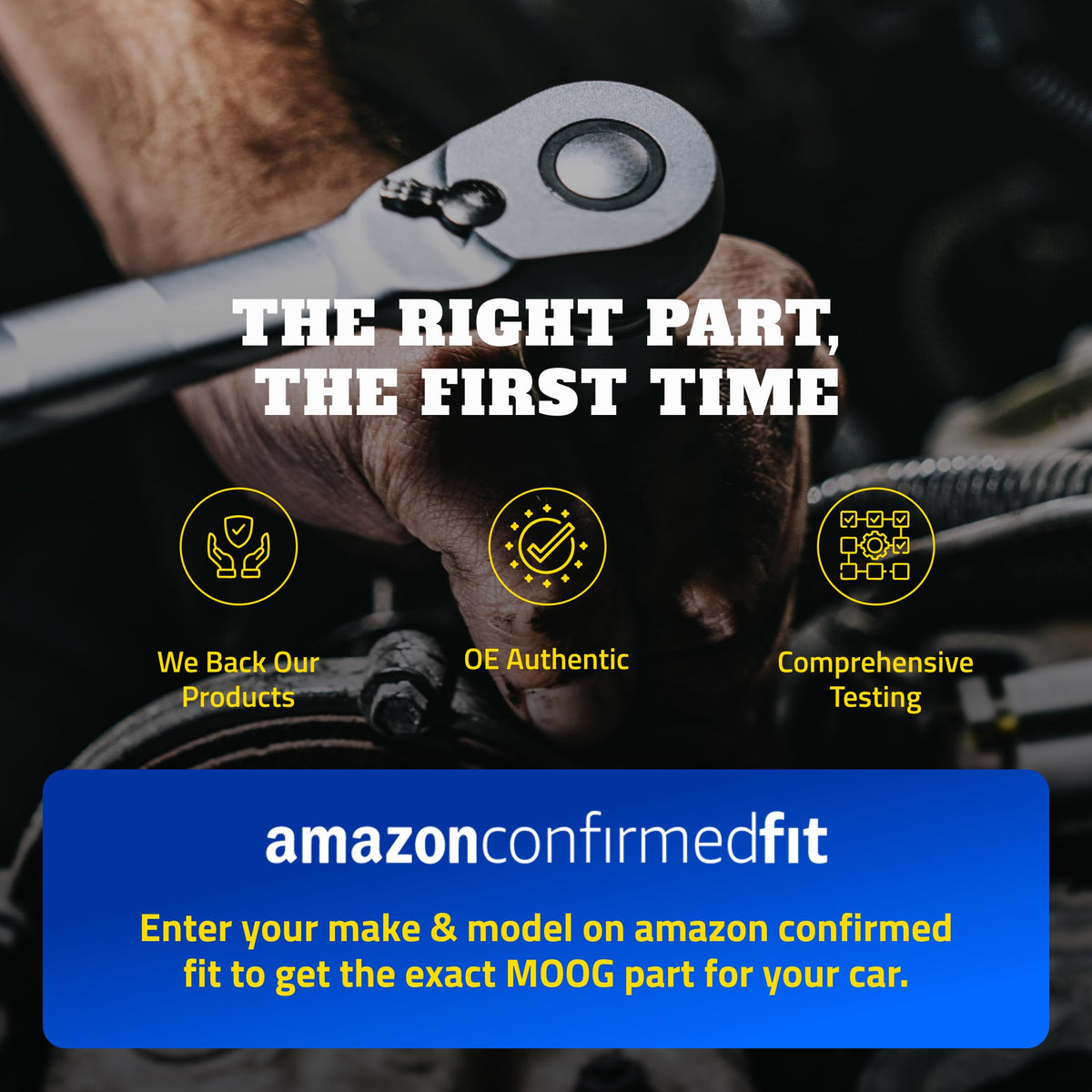 MOOG K8607T MOOG Front Outer Steering Tie Rod End - Front Suspension Joint for Trucks - Heavy Duty Ball Joint - Fit Tested Ball - OE Specification Match - Truck Suspension Component
