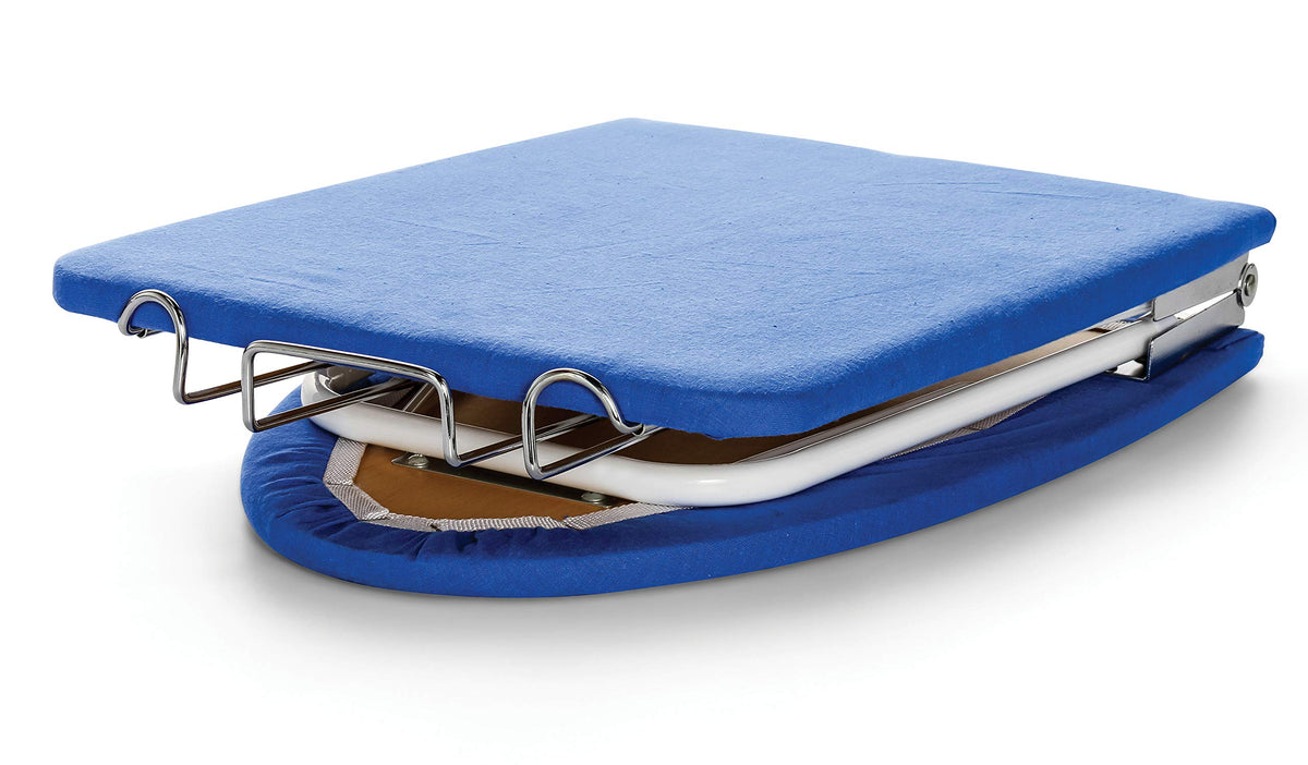 CAMCO 43904 Camco Folding Ironing Board- Easily Folds for Convenient Storage After Each Use Perfect for Traveling, RVs and Campers- (43904), Blue and White