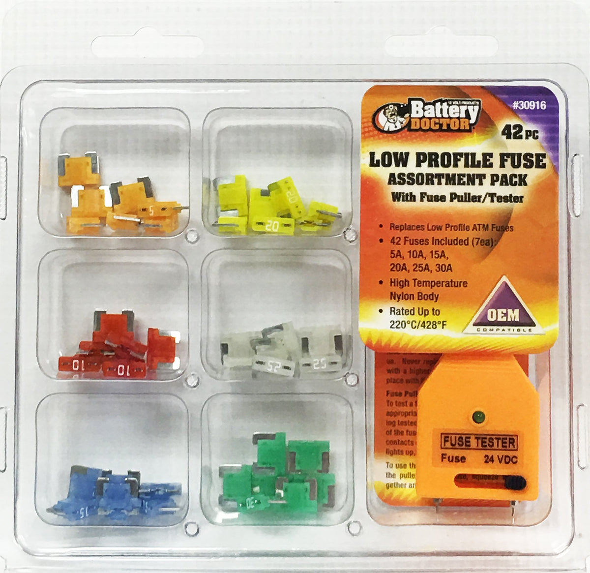 Wirthco 30914 Battery Doctor Midblade Fuse Kit with Puller