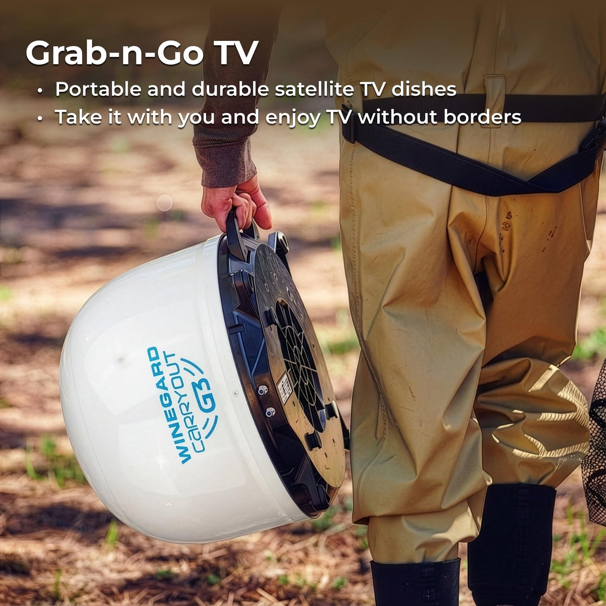 WINEGARD GM-9000 Winegard Carryout G3 GM-9000 Multi-Provider Satellite TV Antenna - White