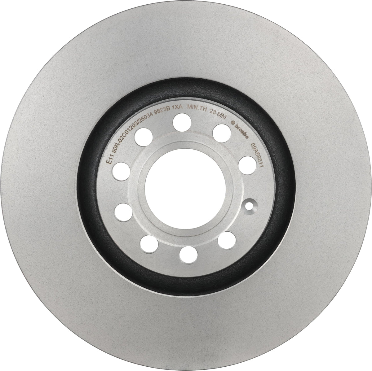 BREMBO 09A59811C02 Brembo 09.A598.11 UV Coated vented Front Brake Rotor AUDI/AUDI (FAW)/SEAT OE# 8E0615301AD