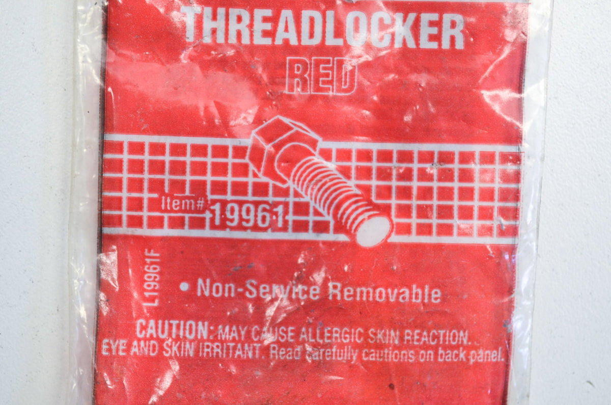 PERMATEX 19961 Permatex 19961 High Strength Red Threadlocker, .5 ml Polybag