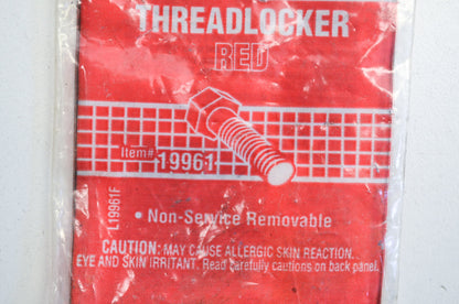 PERMATEX 19961 Permatex 19961 High Strength Red Threadlocker, .5 ml Polybag