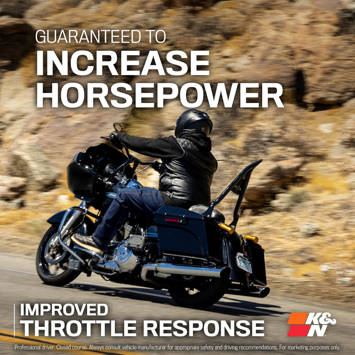 K&N FILTER RK-3953 K&N Cold Air Intake System: Powersports High-Flow Air Filter, RK-3953