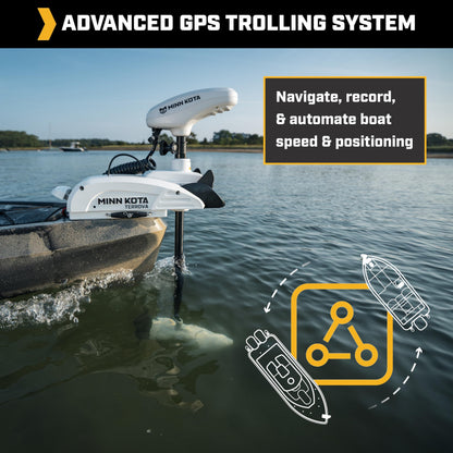 Minn Kota 1358339 Minn Kota Riptide Kayak Terrova Bow-Mount Electric Trolling Motor with GPS, 55 Lb. Thrust, 36 in. Shaft, Saltwater