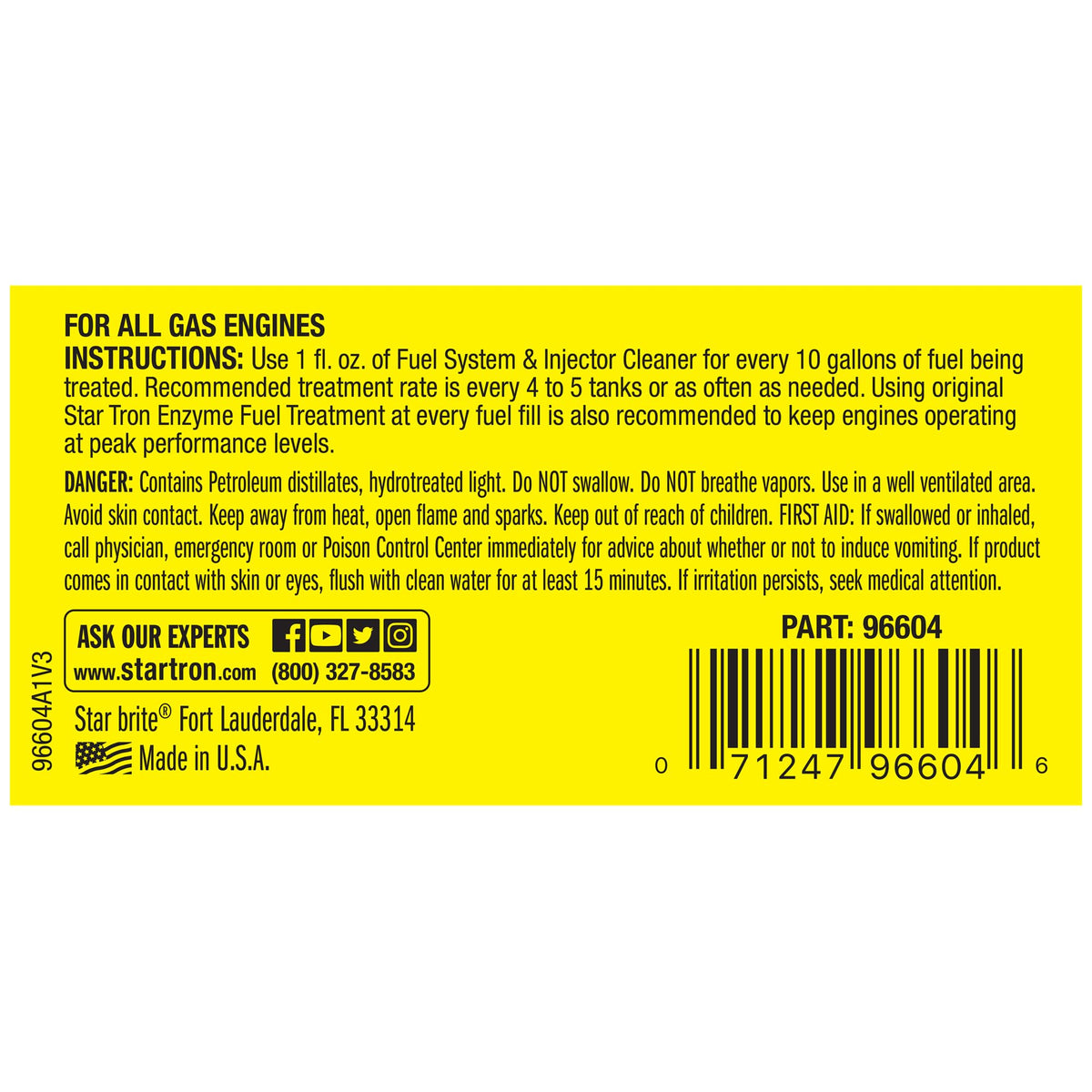 STAR BRITE 096604 STAR BRITE 096604 Star Tron Fuel System and Injector Cleaner - 4 oz.