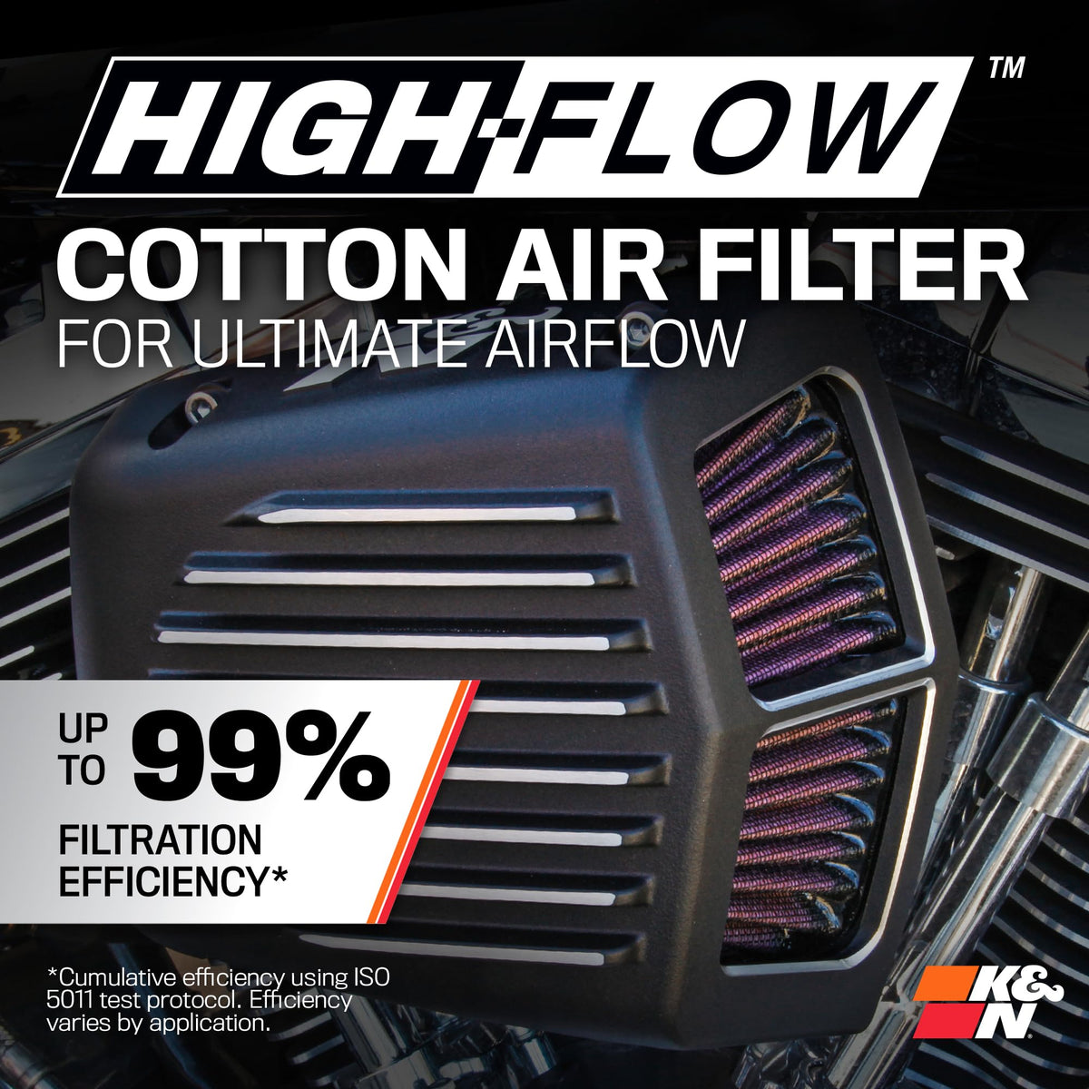 K&N FILTER RK-3953 K&N Cold Air Intake System: Powersports High-Flow Air Filter, RK-3953