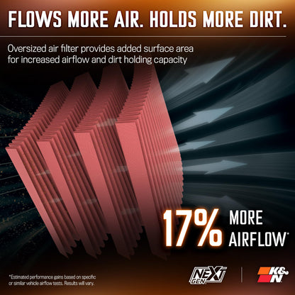K&N FILTER 50-1542 K&N NextGen Cold Air Intake System: High-Flow Cotton Filter: Compatible with 2011-2023 Dodge/Chrysler: Challenger, Charger, 300, 300C, 300S, 50-1542