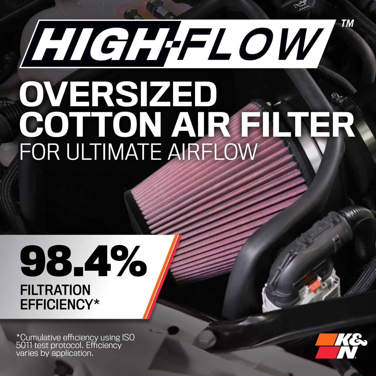 K&N FILTER 57-3021-1 K&N Cold Air Intake System: High-Flow Air Filter, Increase Performance & Towing: Compatible with 1994-2004 Chervolet/GMC Silverado 1500,2500,3500, Sierra 1500, 57-3021-1