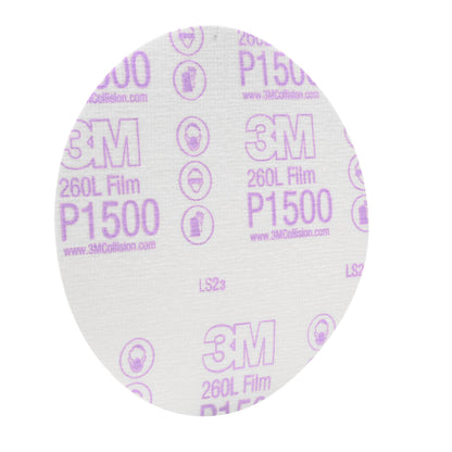 3M 00950 3M Hookit Finishing Film Abrasive Disc, 260L, 00950, 6 in, P1500