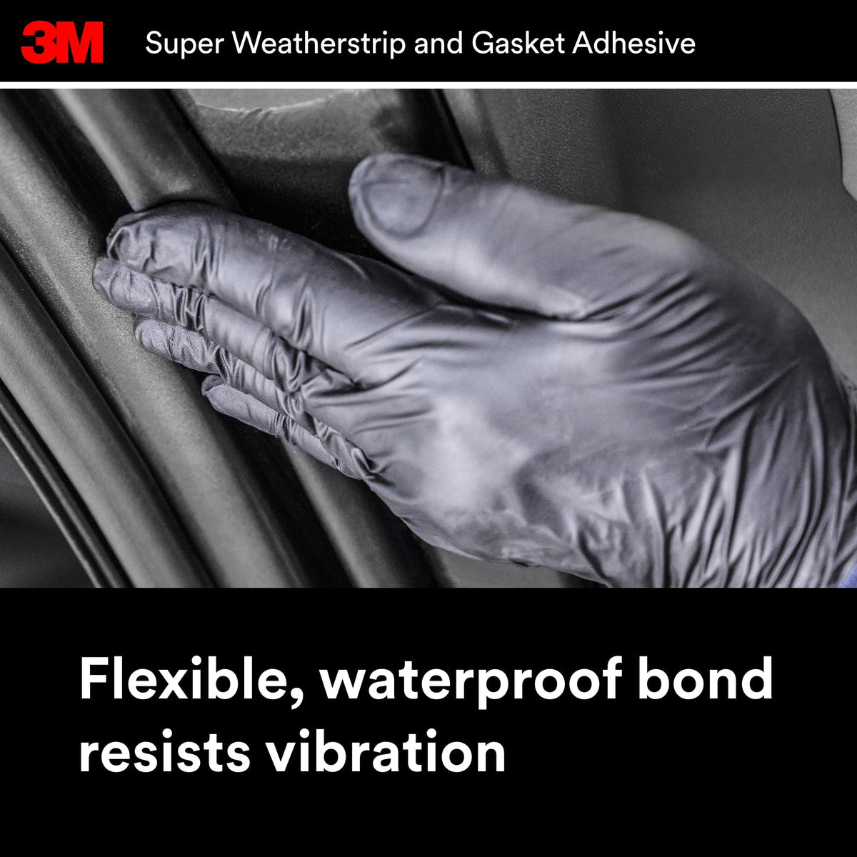 3M 08581 3M Super Weatherstrip and Gasket Adhesive, 08581, Black, 2 fl oz Tube, 1 Per Pack