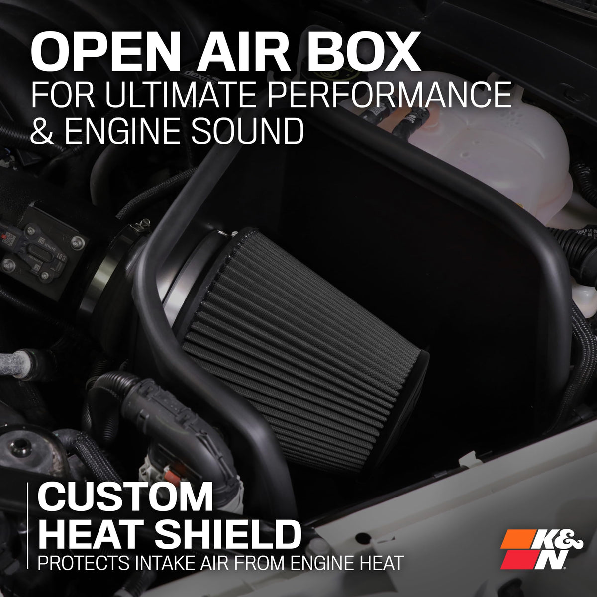 K&N FILTER 71-1576 K&N Cold Air Intake System: High-Flow Air Filter, Increase Performance & Towing: Compatible with Select 2018-2026 V6 3.6L Jeep: Gladiator, Wrangler, JL, 71-1576