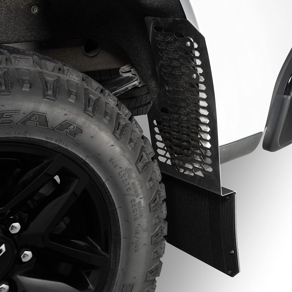 PUTCO 78110 Putco 15-23 F-150 Putco Brushed Stainless Steel HEX Mud Skins Mud Flaps - 1 Pair - Ford