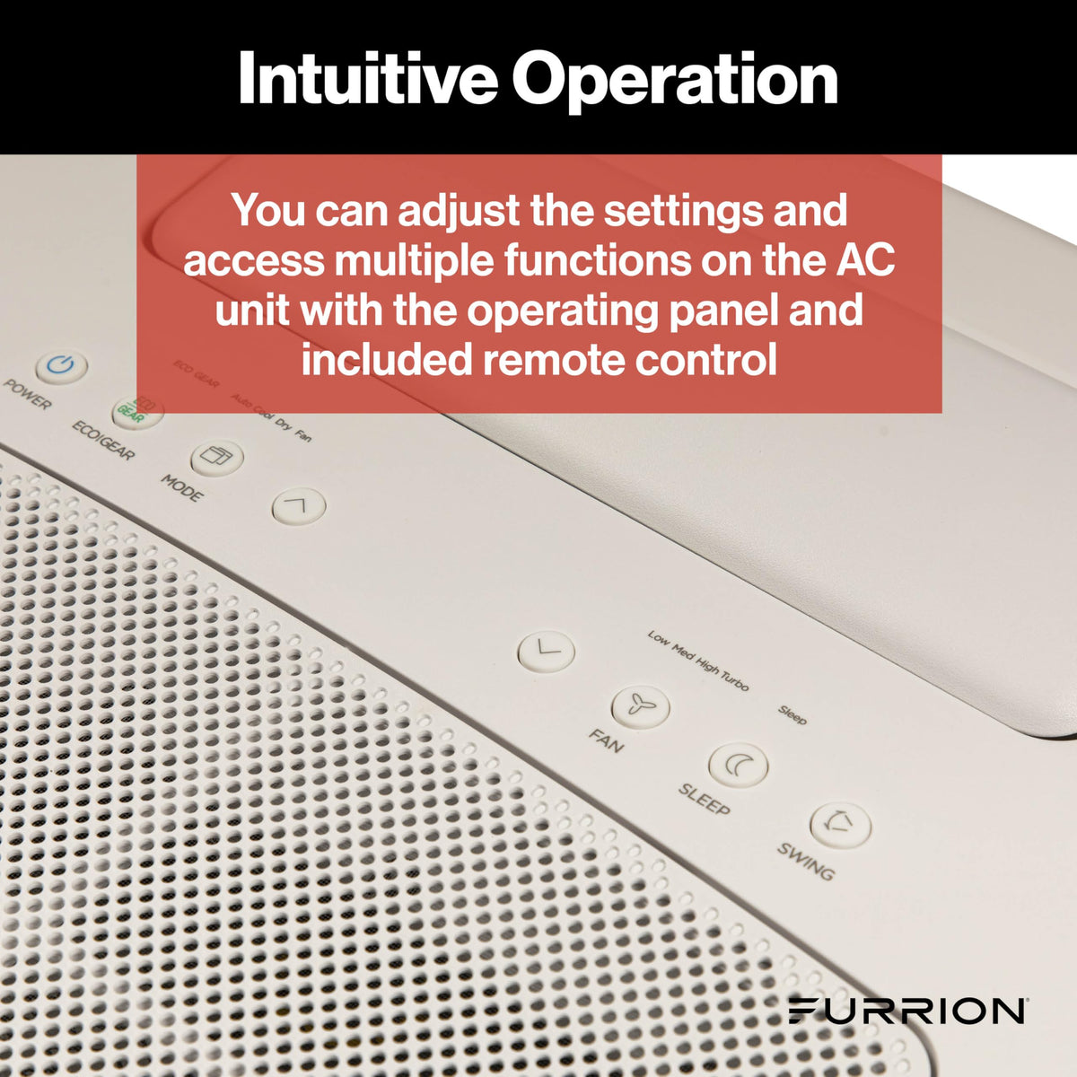 FURRION LLC FACT18MA-PS-AM Furrion Chill Cube Non-Ducted Air Distribution Box (R32) with Operating Panel, Remote Control, Detachable Filters, White - FACT18MA-PS-AM
