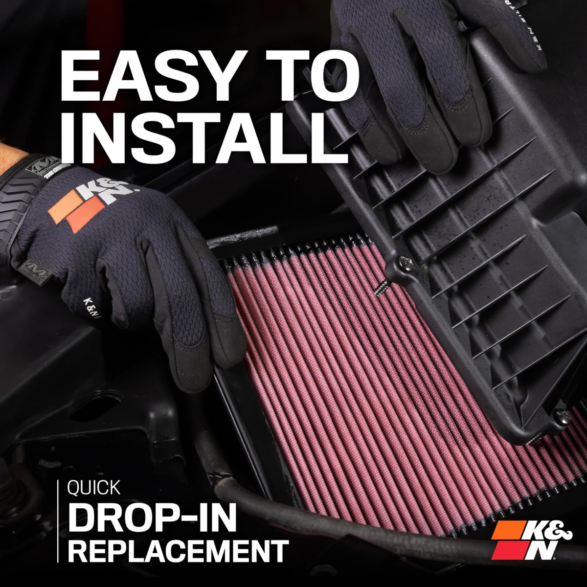 K&N FILTER 33-5034 K&N High-Flow Original Lifetime Engine Air Filter: Increase Power: Premium, Washable: Compatible with 2014-2025 Alfa Romeo/Fiat/Jeep/Ram: Tonale, 500, Toro, Compass, Renegade, Promaster, 33-5034