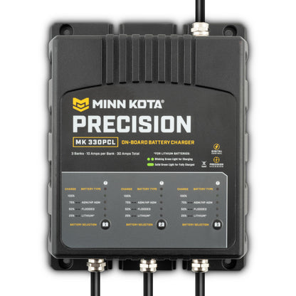 MINN KOTA 1833301 Minn Kota Precision MK-330PCL On-Board Marine Battery Charger – 3 Banks, 10 Amps Each