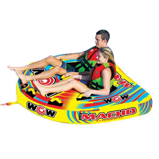 WOW SPORTS 16-1010 WOW Sports Macho Combo Towable Tubes for Boating, Accessories for Tubing, Water Tube for Boats - Double Seater 2 Person 340 lbs Capacity