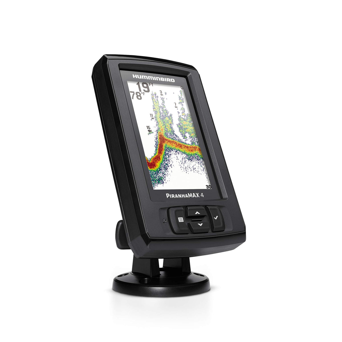HUMMINBIRD 410170-1 Humminbird PiranhaMAX 4 Fish Finder with Transducer, Dual Beam Sonar, Portable Carrying Case