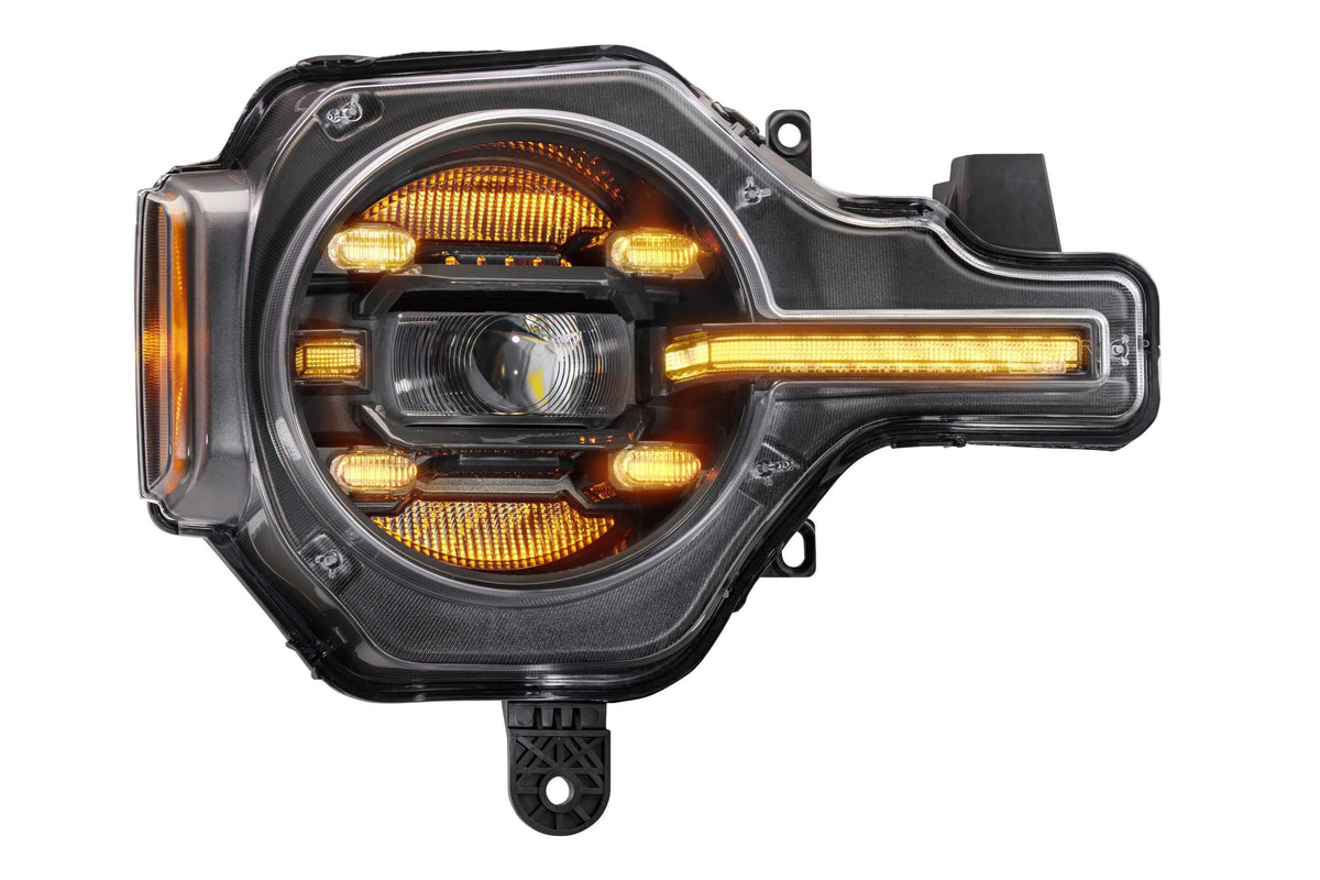 MORIMOTO LF497-A Morimoto XB LED Headlights Fits Ford Bronco 2021+ Plug and Play Headlight Assemblies Amber DRL (LF497-A)