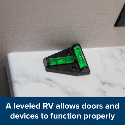 CAMCO 25543 Camco Camper/RV T Level - Features Front to Back/Side to Side RV Leveling - Easy Install w/Screws or Adhesive Tape - Measures 1.625” x 2.25” x 0.56” (25543)
